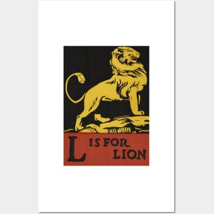 L is for Lion ABC Designed and Cut on Wood by CB Falls Posters and Art